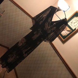 Black flowered dress